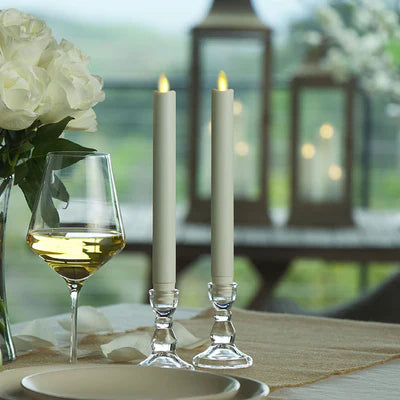 2 Pack 9.75" Luminara Indoor Taper Candles