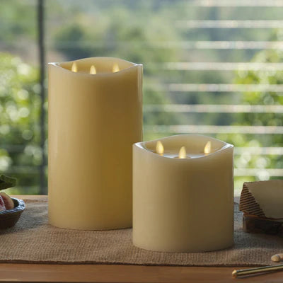 6" Luminara 3 Flame Indoor Pillar Candle