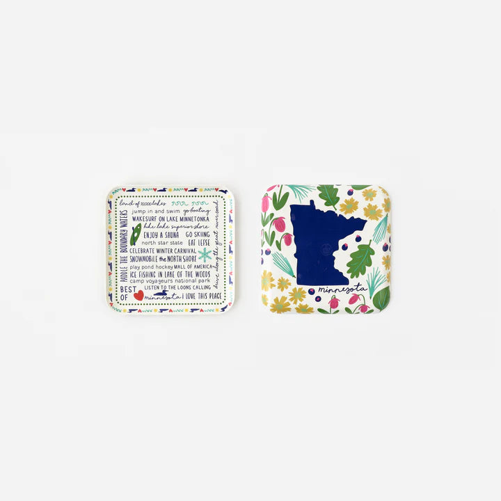 Minnesota in Bloom "Handmade" Square Platter