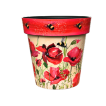 Poppies & Bees Zest Pot