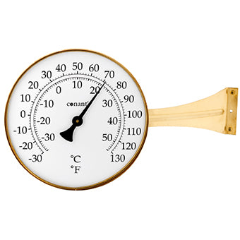 Brass Finish Vermont Large Dial Thermometer