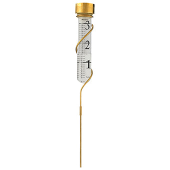 Brass Finish Grande View Rain Gauge