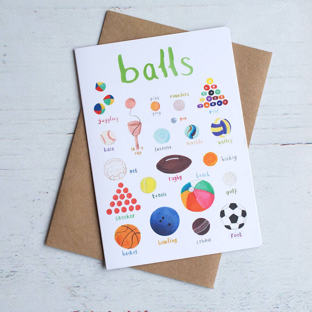 Balls Blank Card