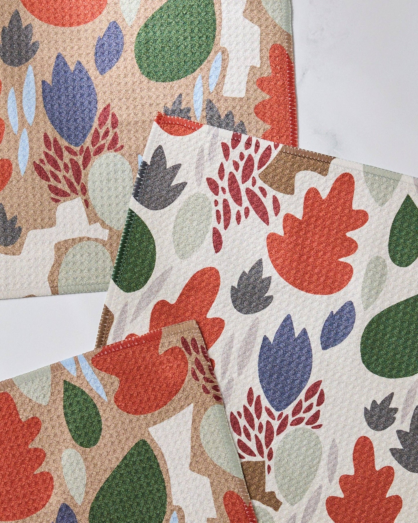Cut Paper Leaves Dishcloth Set