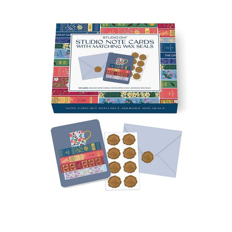 Fully Booked Studio Note Card Set with Matching Wax Seals