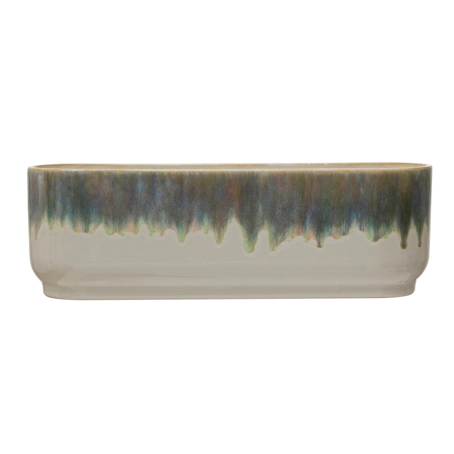 Stoneware Window Planter with 3 Sections