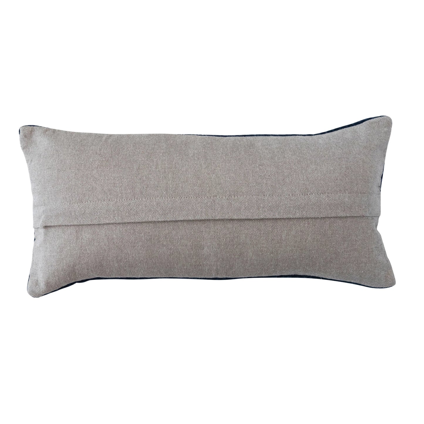 Velvet Embroidered Lumbar Pillow W/ Beetles