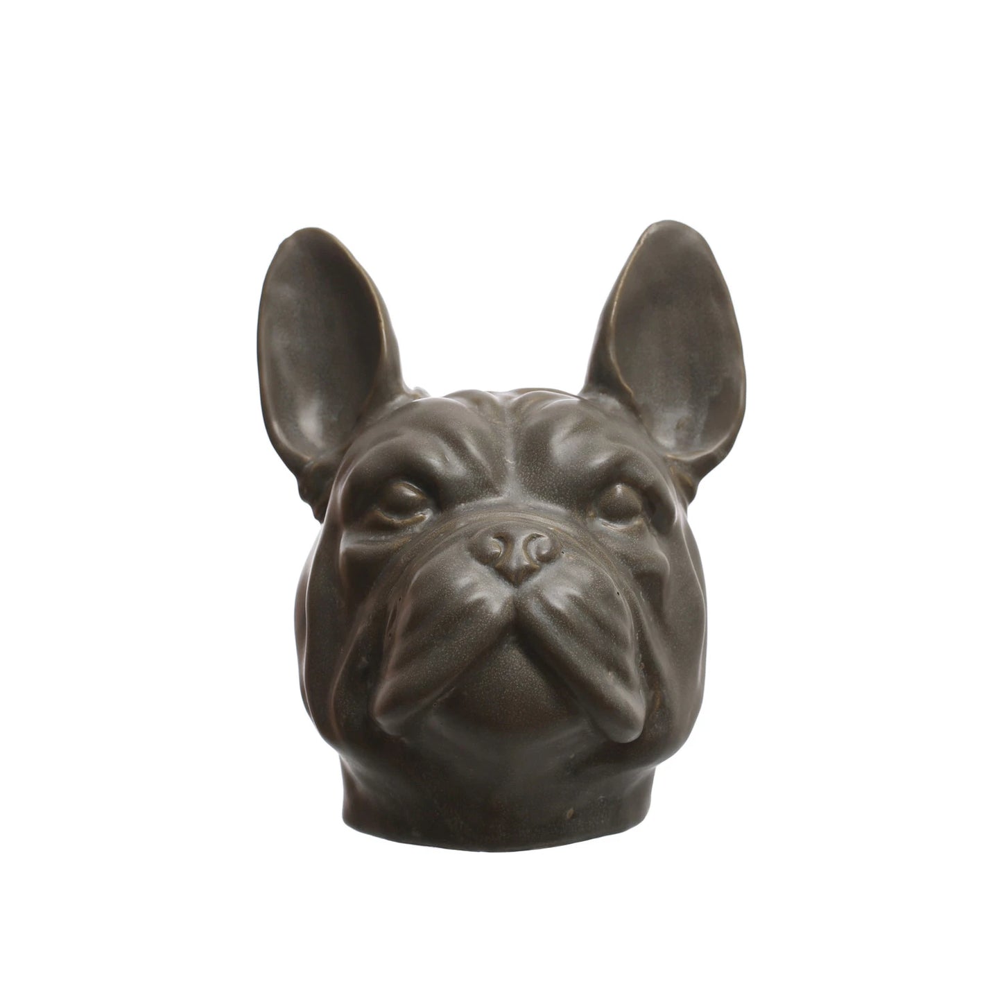 French Bulldog Head Vase