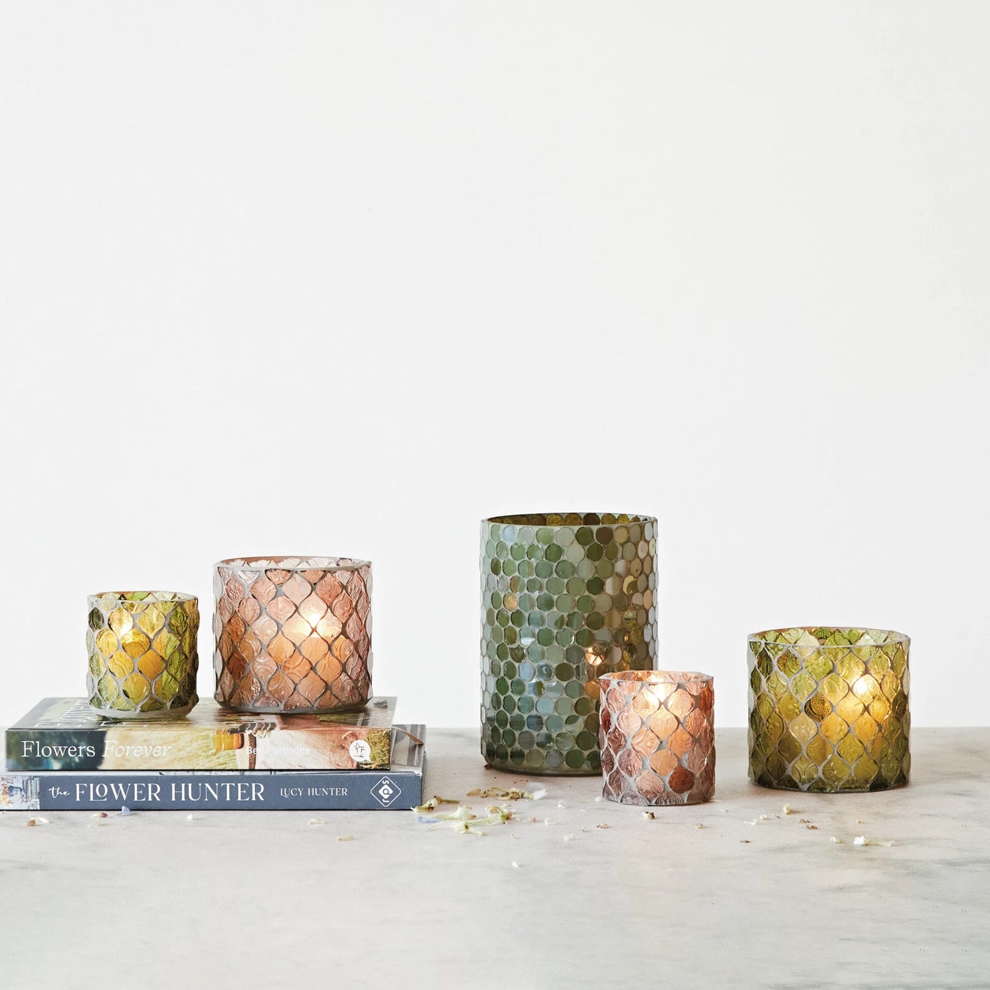 Recycled Glass Mosaic Tealight Holder