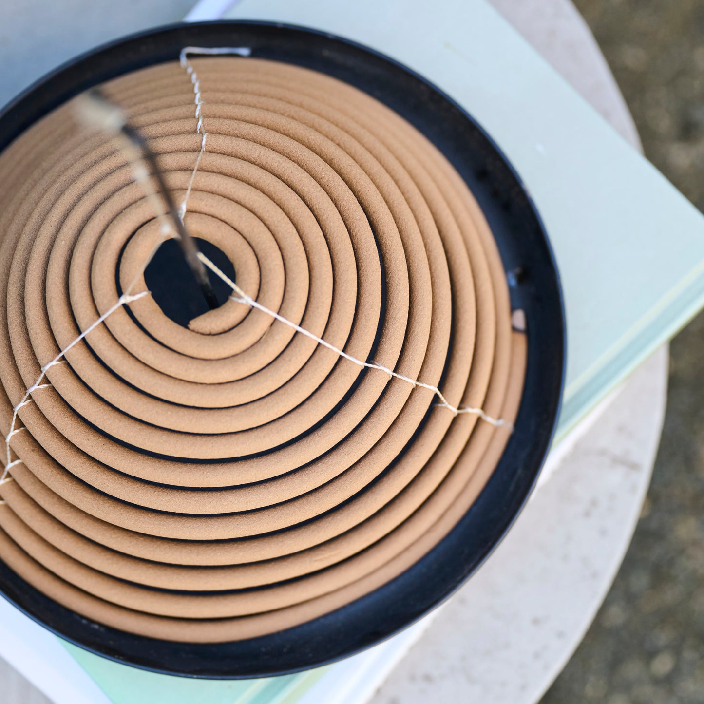 2 Piece Outdoor Hanging Incense Coils with Stand, Set of 3 in Box