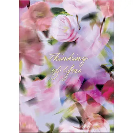Greeting Card Thinking of You Blurred Roses