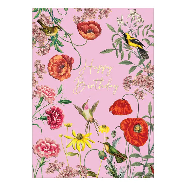 Greeting Card Happy Birthday Birds