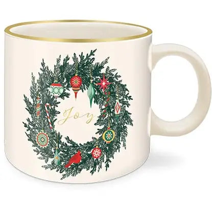 Mug Ceramic Vintage Wreath