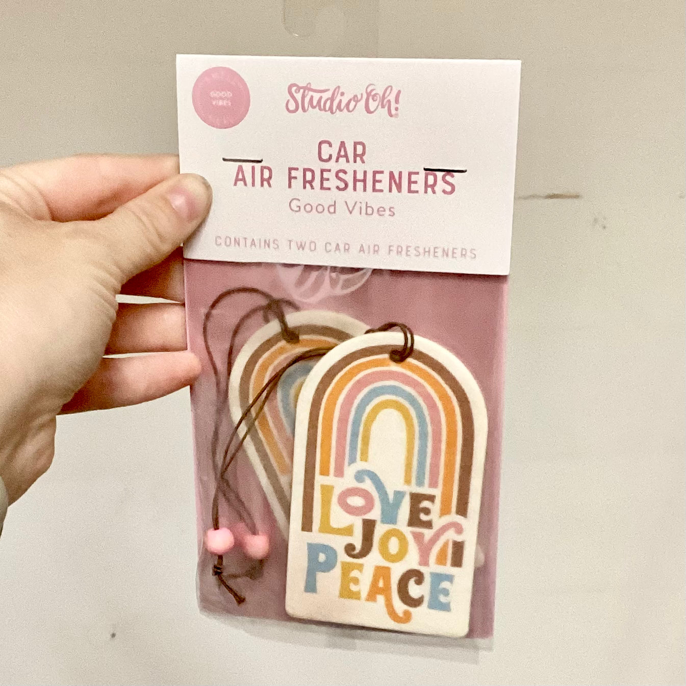 Love Joy Peace Rainbow Car Air Freshener