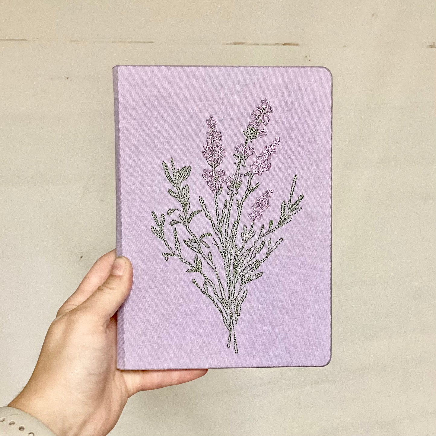 Lavender Bunch Vegan Embroidered Journal