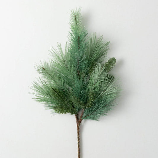 Green Frosted Pine Spray