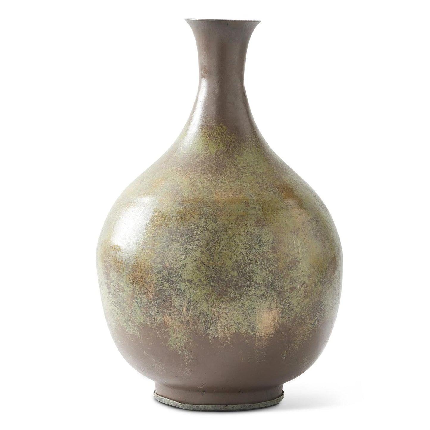 Brown & Green Metal Vases