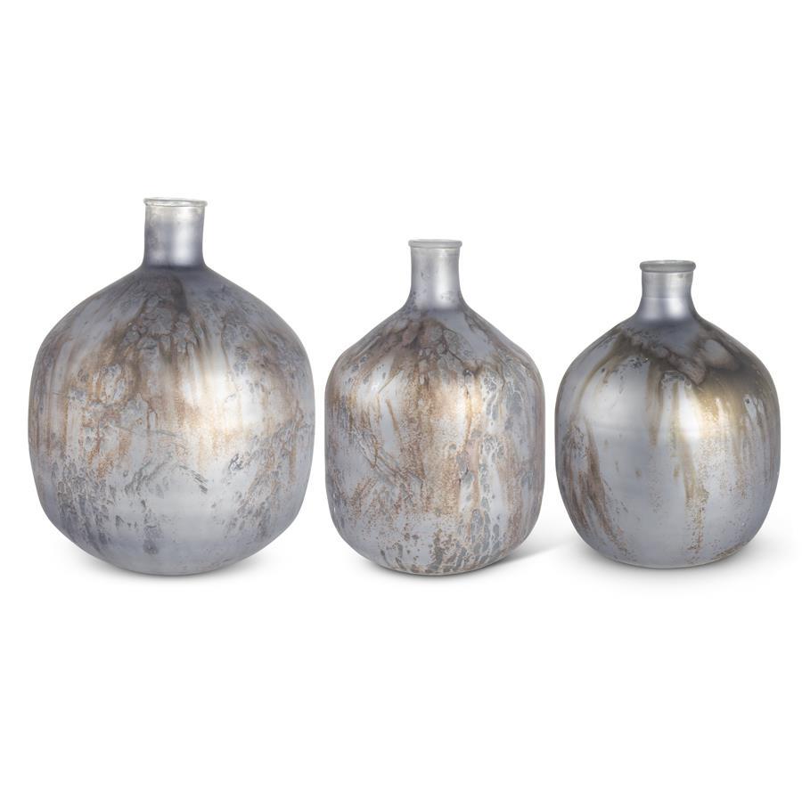 Slate Blue Antique Glaze Vases