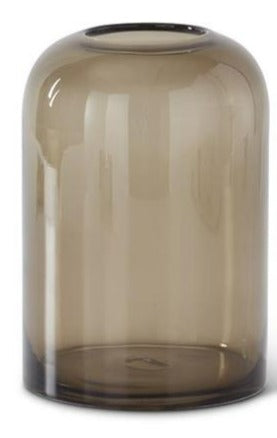 Brown Glass Cylinder Vase