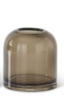 Brown Glass Cylinder Vase