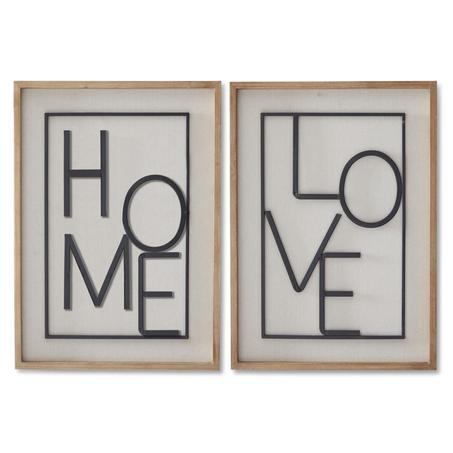 Home & Love Framed Sign