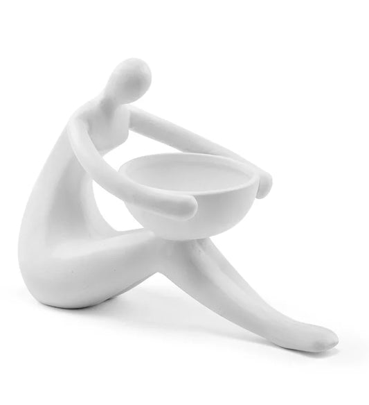 White Knees Up Faceless Person