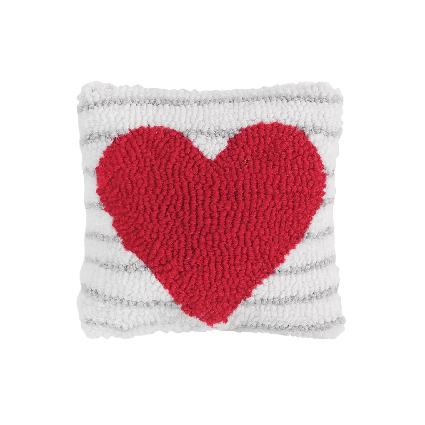 Heart Stripe Throw Pillow