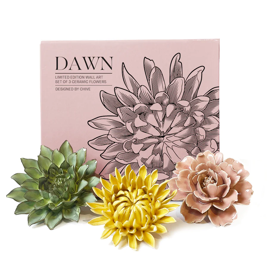 Ceramic Flower Gift Set