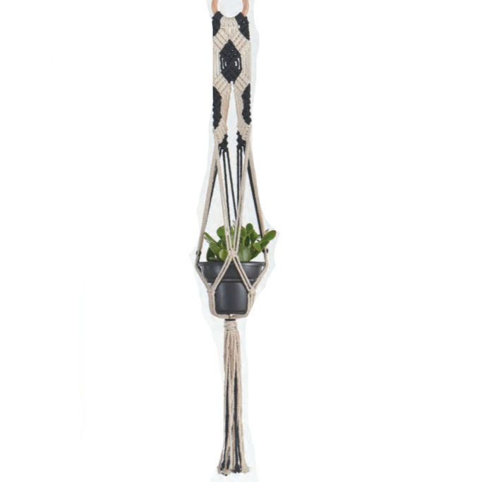 Black and White Plant Hammock 42"