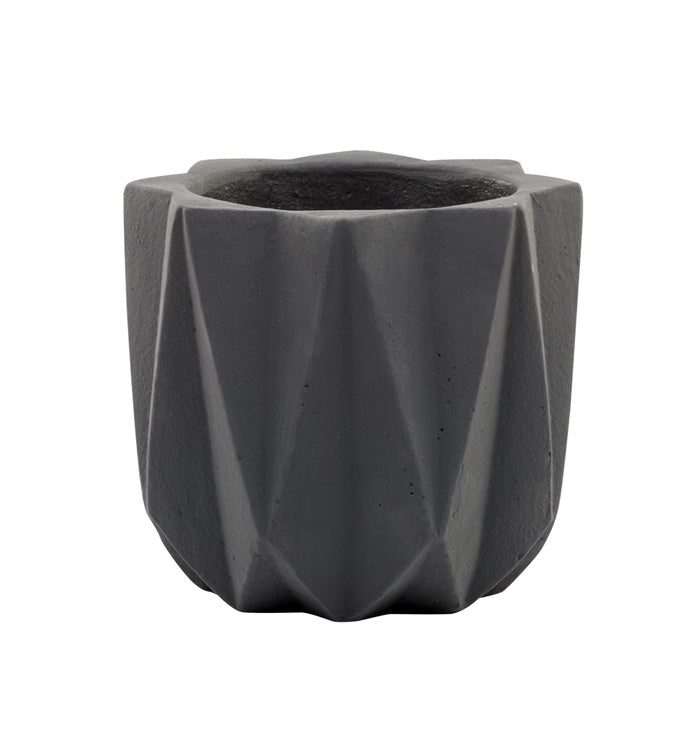 Grey Geometric Planter