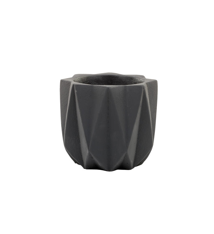 grey geometric plant pot Grey Geometric Planter