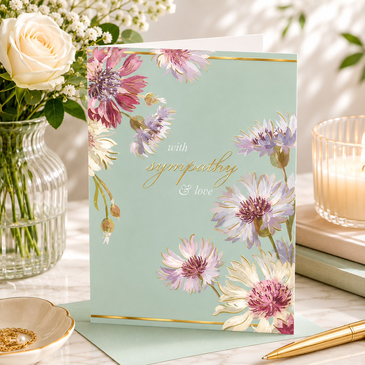 Greeting Card Sympathy Wildflowers
