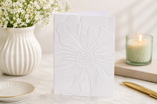 Embossed Card-Large Floral