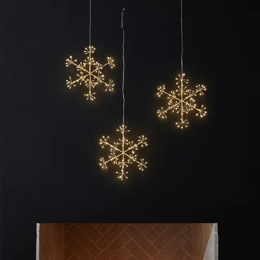 Snowflake Champagne Hanging Light