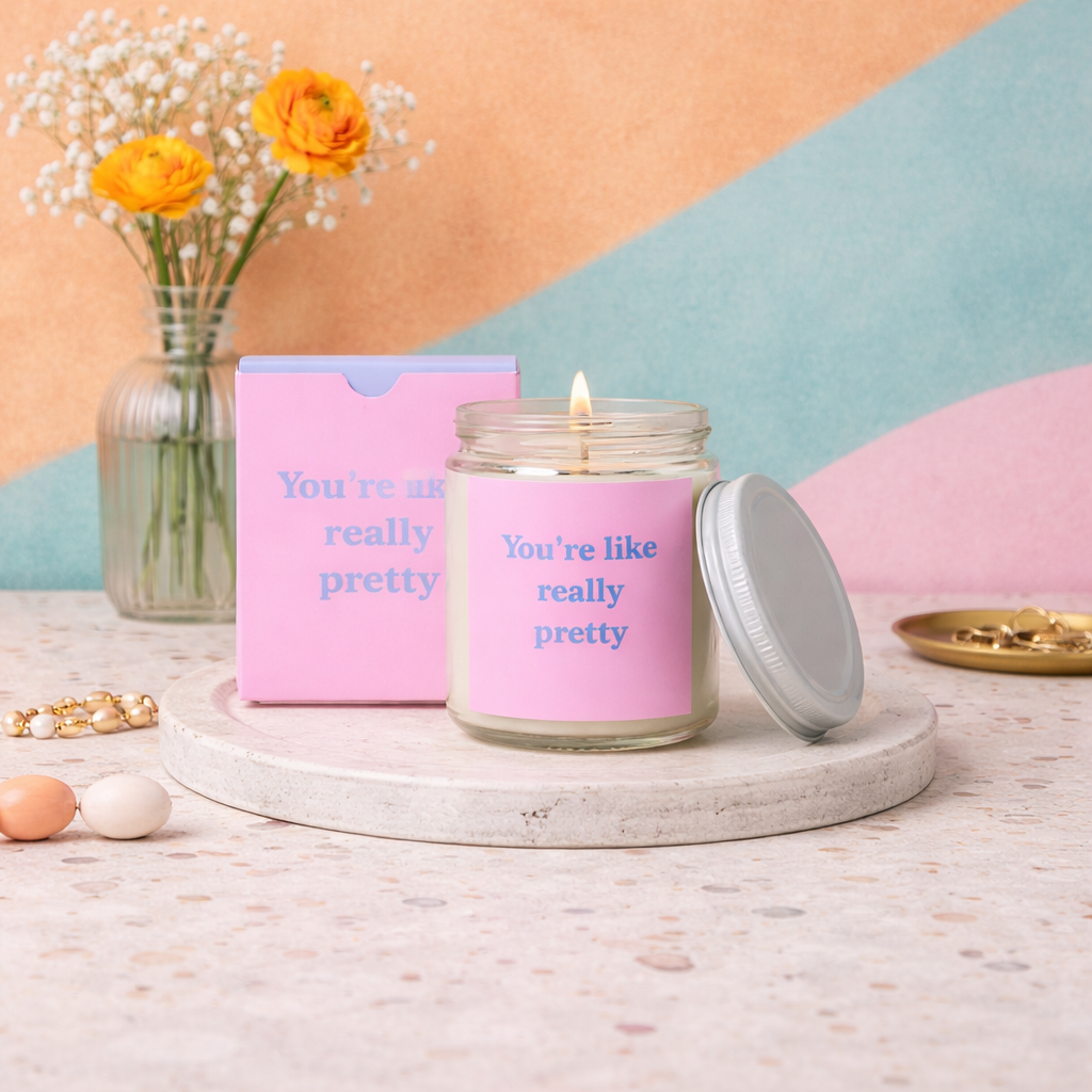 Candle Jar w/Lid - You're Like Really Pretty