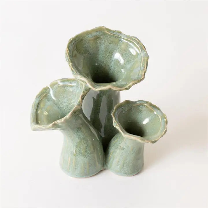 Soft Green Anemones Vase