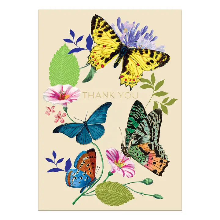 Greeting Card Thank You Butterflies