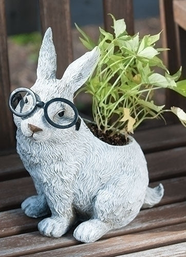 Rabbit w/ Glasses Planter