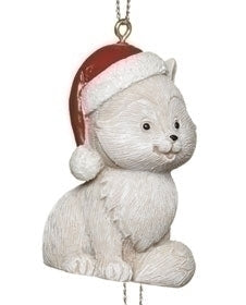Pudgy Pet Santa Hat Ornament