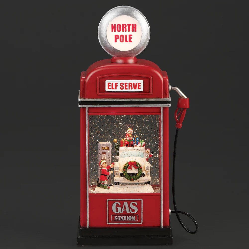 Confetti Lites Lighted Swirl North Pole Gas Pump