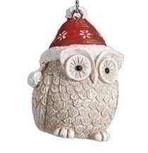 Cream Pudgy Pet Santa Hat Ornament