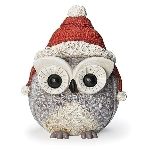 Pudgy Pal Owl with Santa Hat