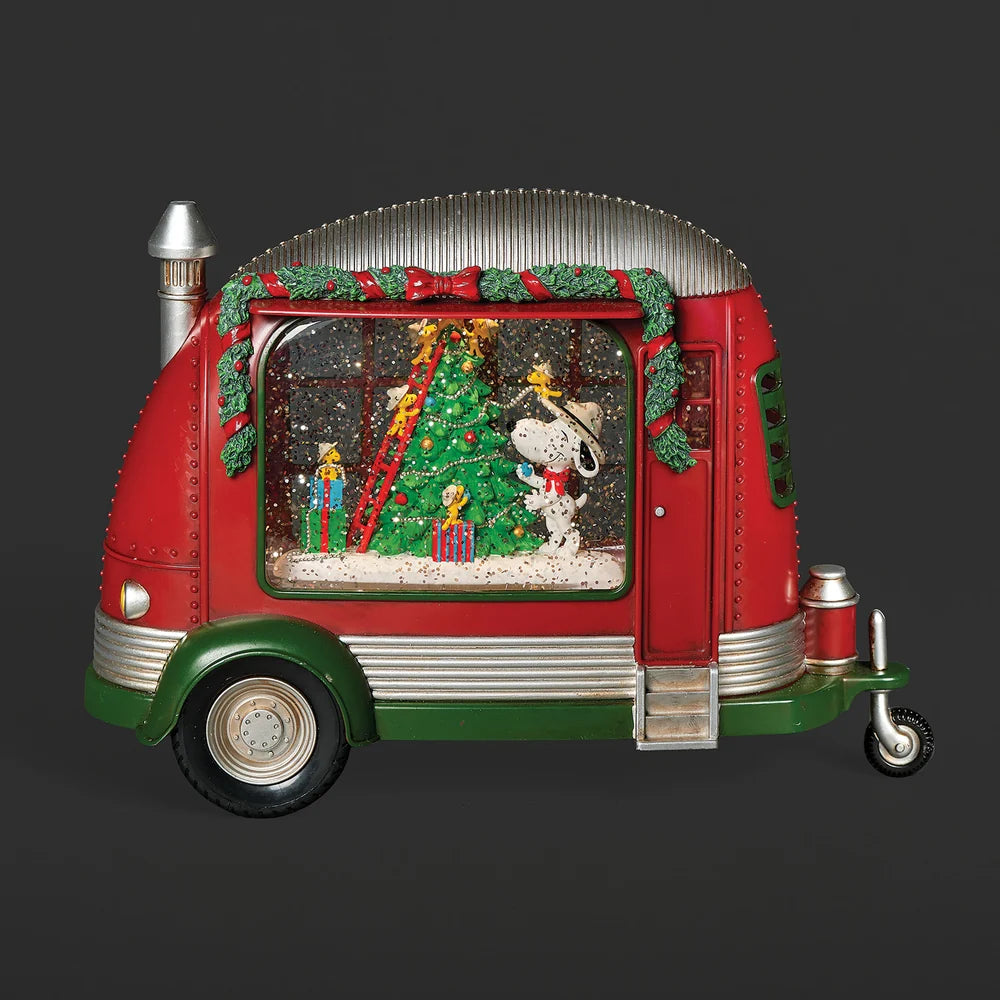 Peanuts Christmas Lighted Swirl Snoopy Scout Camper - Confetti Lites