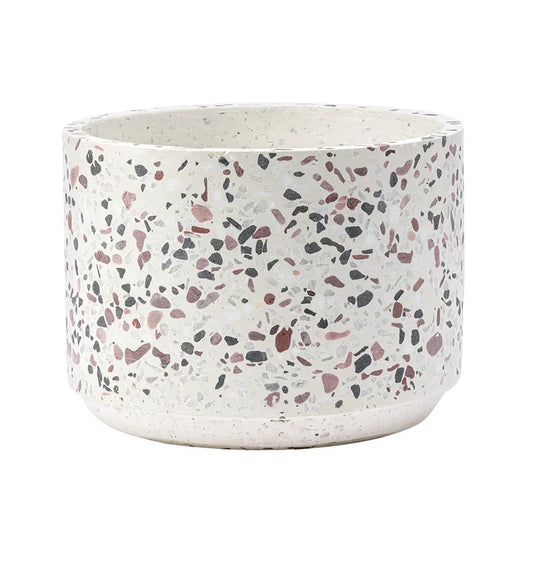 White Terrazzo Planter