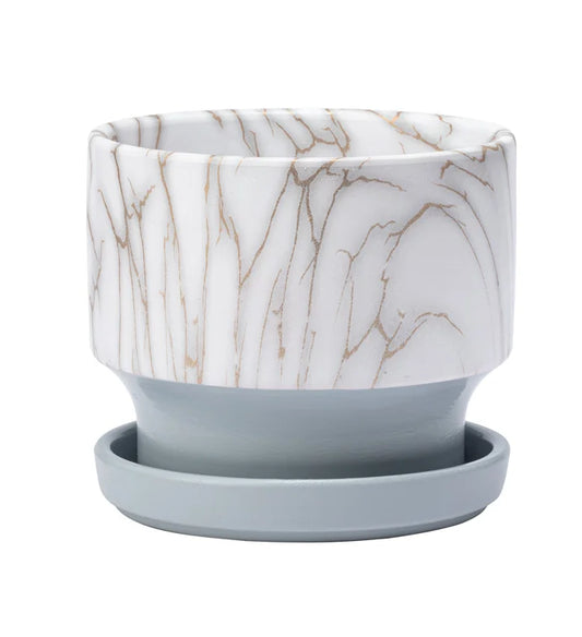 Grey Marble Ring Planter