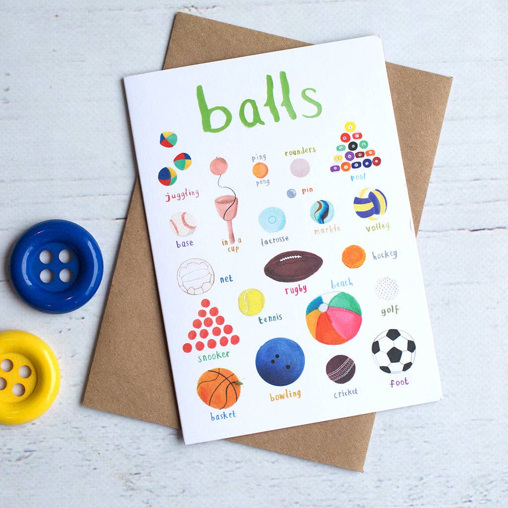 Balls Blank Card