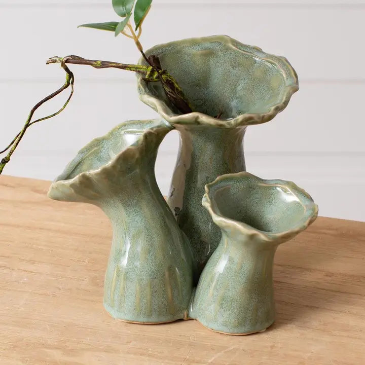 Soft Green Anemones Vase
