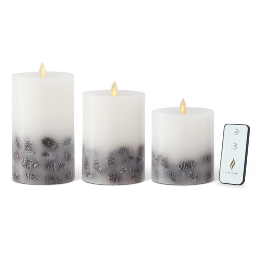 Pinecone Indoor Luminara Pillar Candle