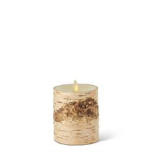 Birch Bark Wax Indoor Pillar Luminara Candles