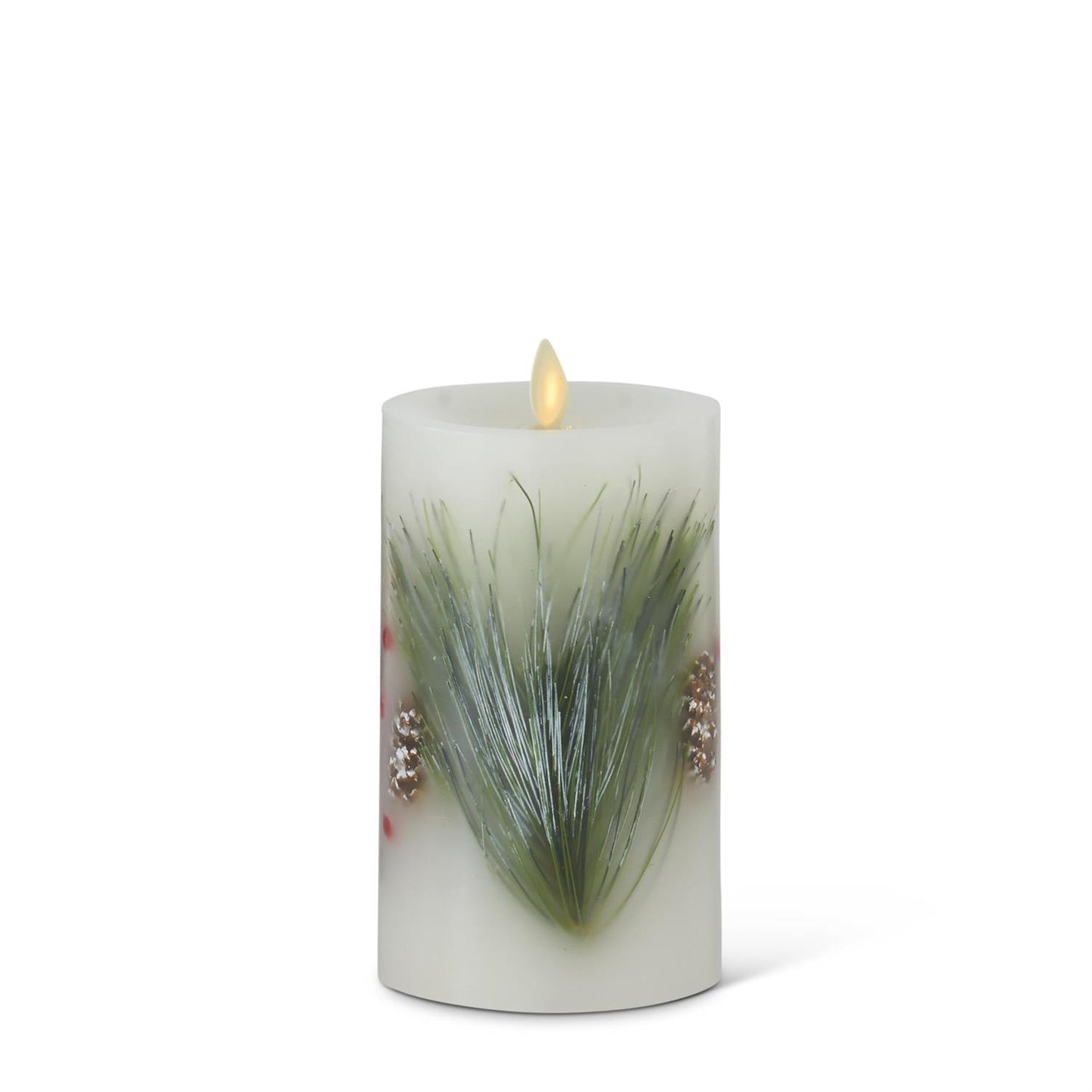 Berry & Pine Indoor Luminara Pillar Candle